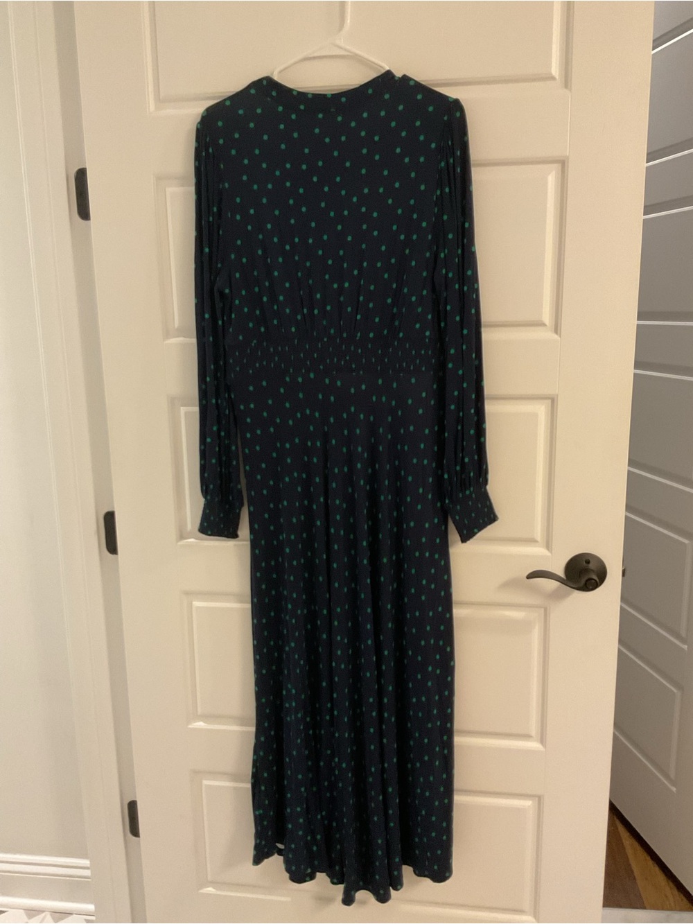 Boden Ivy Smocked Midi Dress, Navy Sparse Spot NWT - Picture 5 of 9